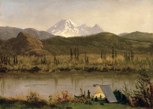 Mount Baker, Washington, vanaf de Frazier River, ca. 1889